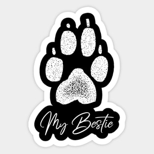 My Bestie -Dog Paw Print Sticker